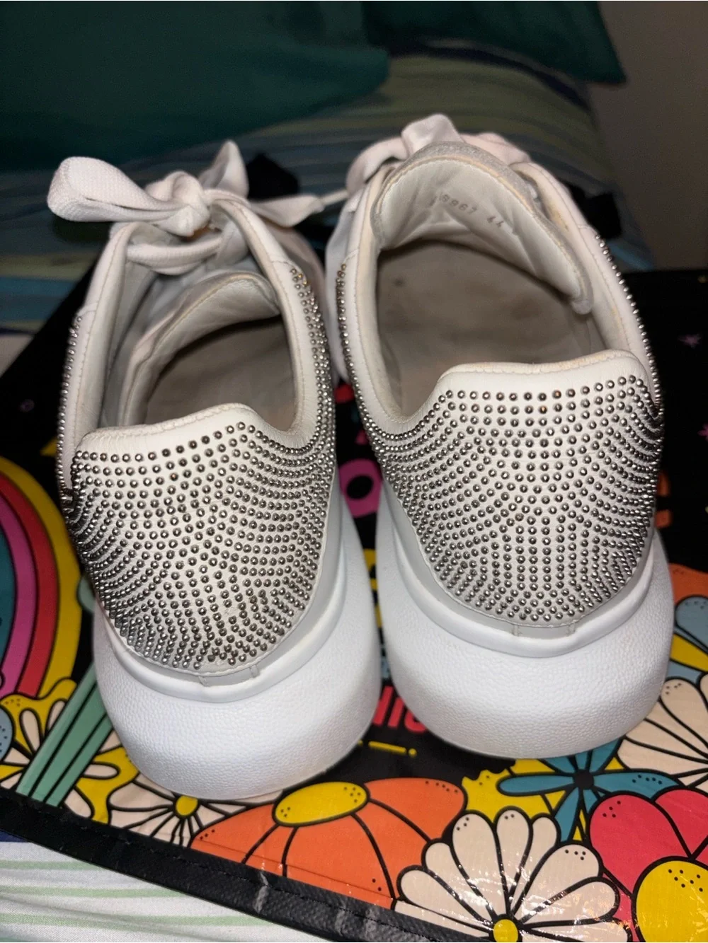 Alexander mcqueen White Leather Lace-Up Sneakers